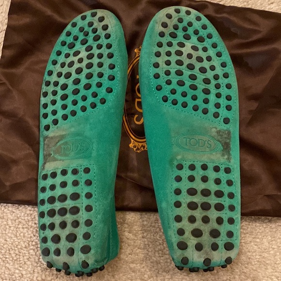 Tod’s loafers in suede. Gorgeous Kelly green colour, size 7.5. - Picture 4 of 4